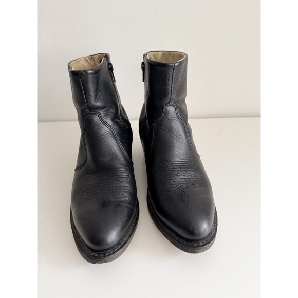 Durango DB950 Men\'s 7.5EE Black Leather Side Zip Western Ankle Cowboy Boots USA main image 13